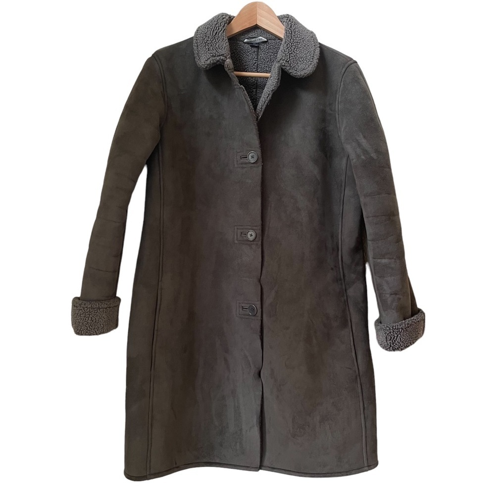 Lands' End Faux Fur with Sherpa Lining Long Winter Coats Size: S (6-8)